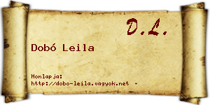 Dobó Leila névjegykártya